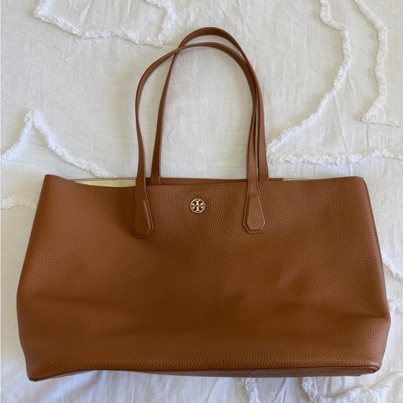 Tory Burch Tan Brown Leather Tote - Picture 2 of 12